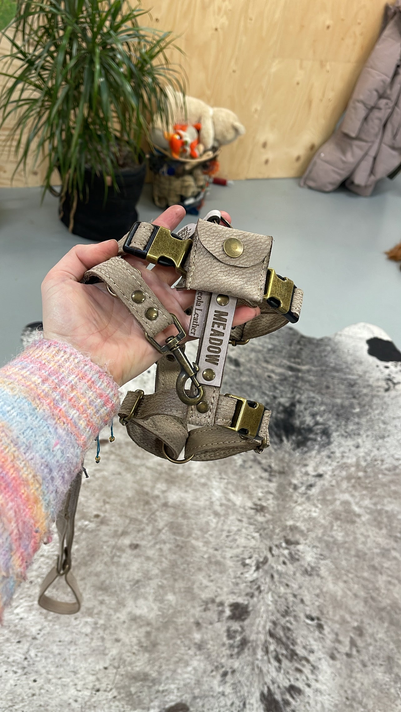 Leren AirTag hoesje voor hondentuig (alleen voor onze tuigen)