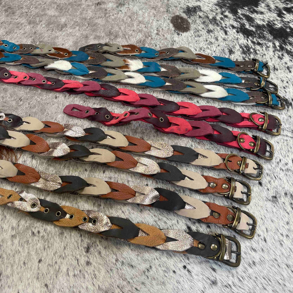 Meola Leather Dogs leather click collars SALE