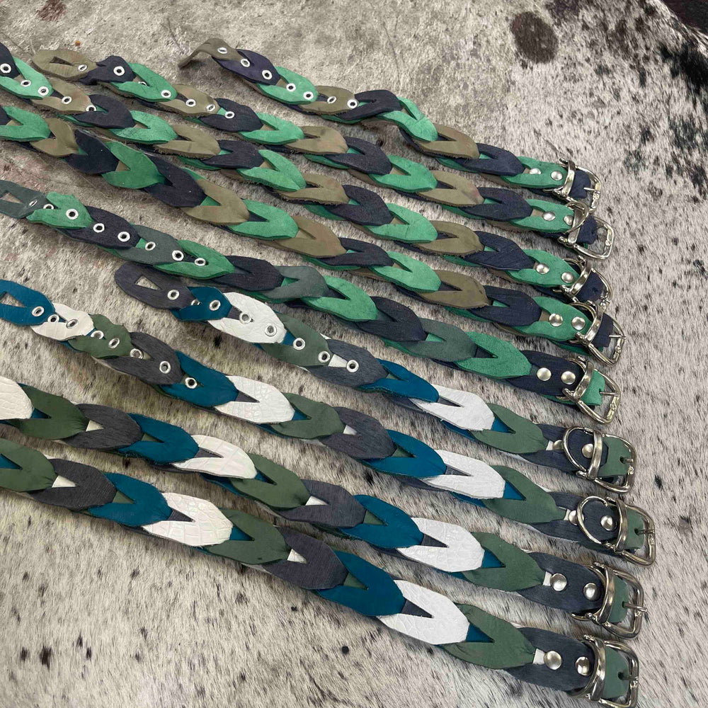 Meola Leather Dogs leather click collars SALE